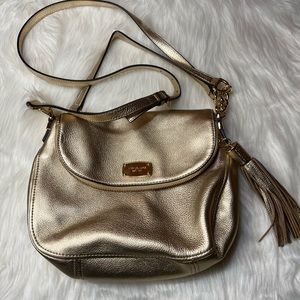 Michael Kors Metallic Gold Crossbody